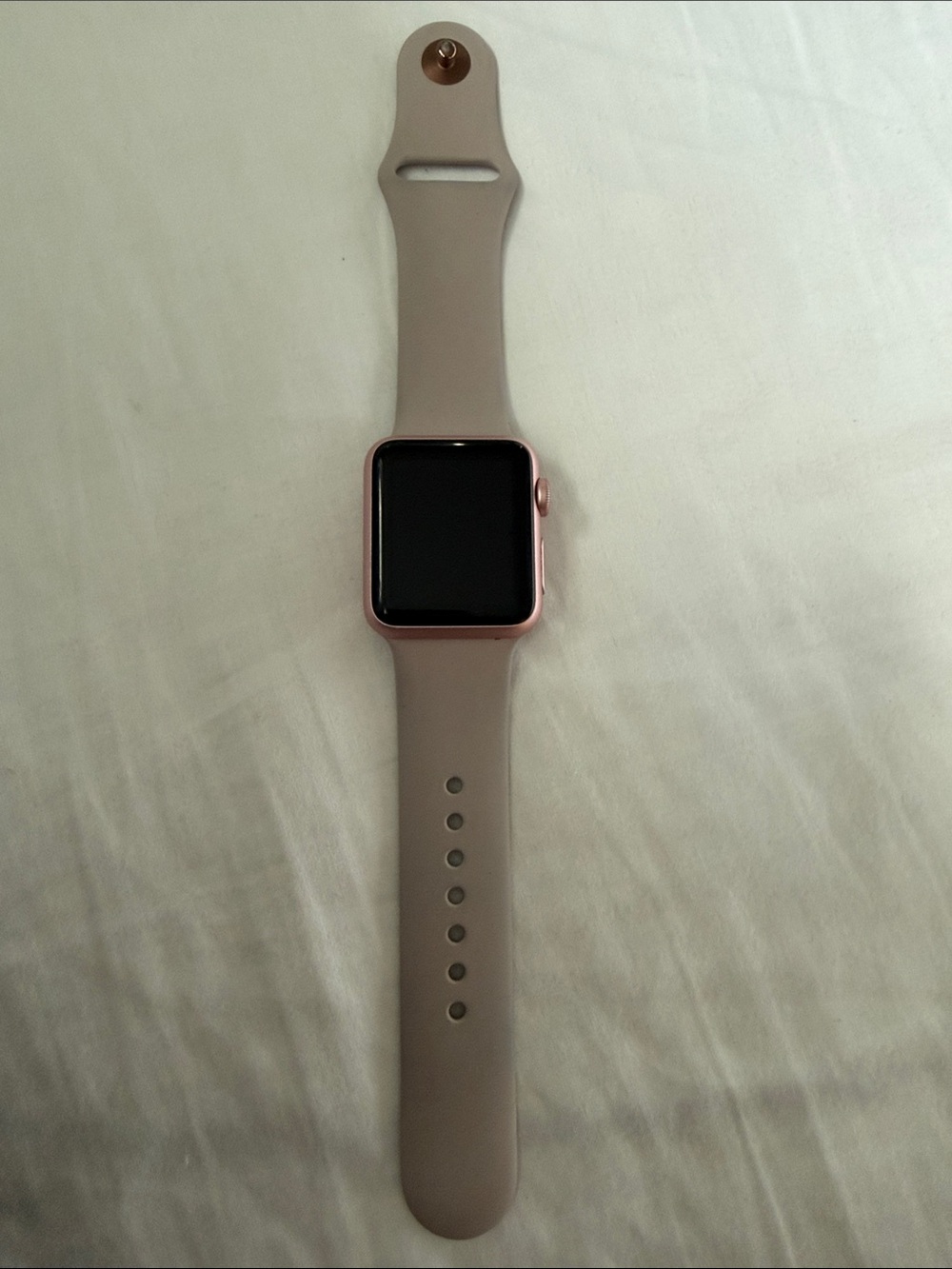 Apple Rose Gold Smartwatch with Blush/Pink Silicone Band